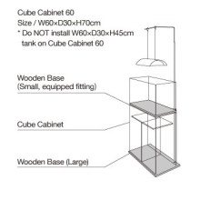 ADA Cube Cabinet Clear Mini M - Aquarium furniture
